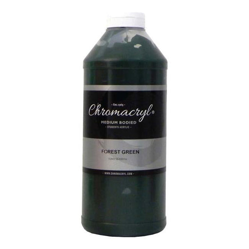 Chromacryl Acrylic Paint Student 1 Litre Forest Green-Officecentre