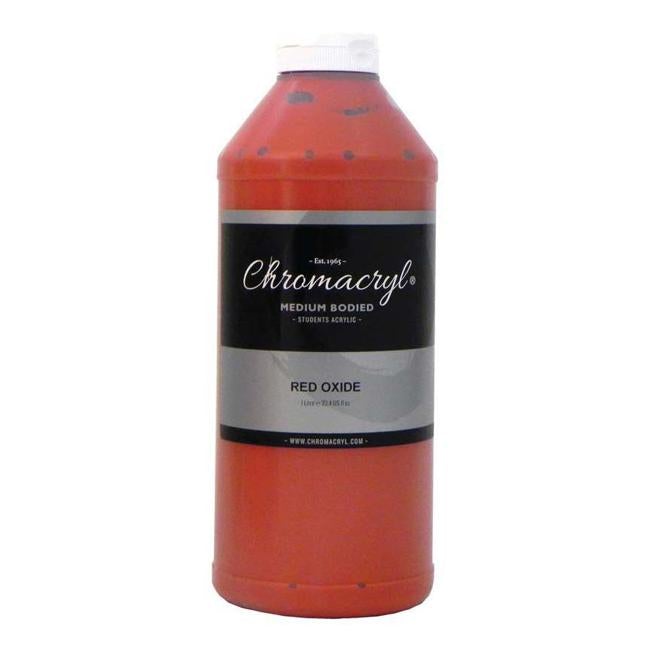 Chromacryl Acrylic Paint Student 1 Litre Red Oxide-Officecentre