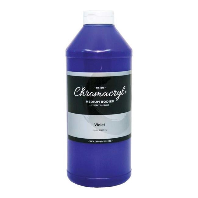 Chromacryl Acrylic Paint Student 1 Litre Violet-Officecentre