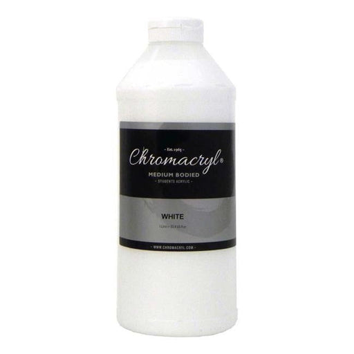 Chromacryl Acrylic Paint Student 1 Litre White-Officecentre