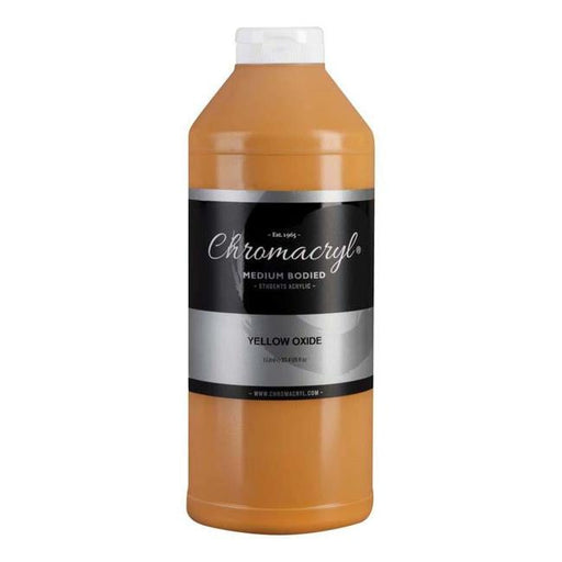 Chromacryl Acrylic Paint Student  1 Litre Yellow Oxide-Officecentre