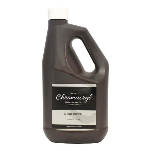 Chromacryl Acrylic Paint Student 2 Litre Burnt Umber-Officecentre