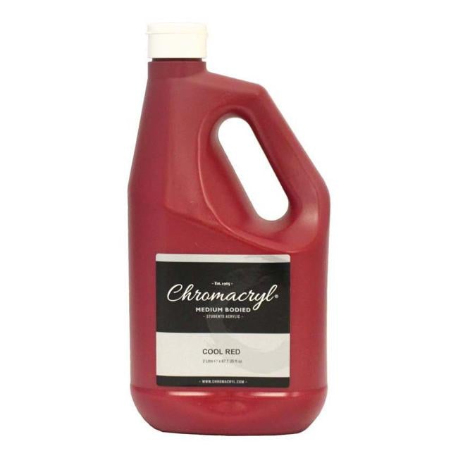 Chromacryl Acrylic Paint Student  2 Litre Cool Red-Officecentre