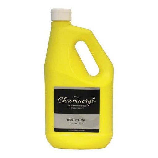Chromacryl Acrylic Paint Student  2 Litre Cool Yellow-Officecentre