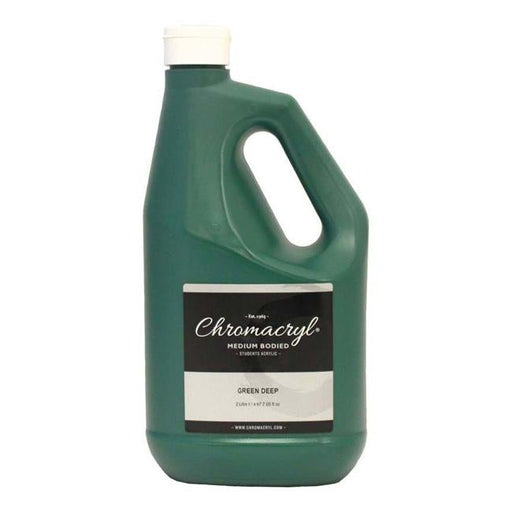 Chromacryl Acrylic Paint Student 2 Litre Deep Green-Officecentre
