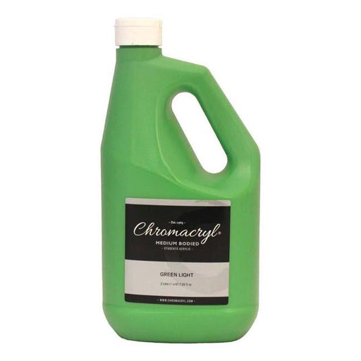 Chromacryl Acrylic Paint Student 2 Litre Light Green-Officecentre