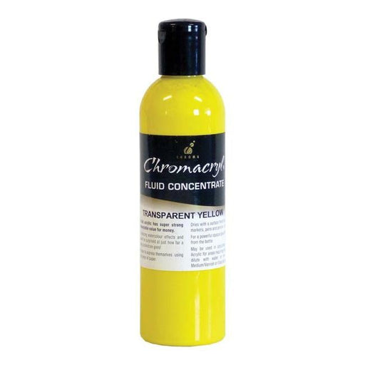 Chromacryl Fluid Concentrate Trans Yellow 250ml-Officecentre