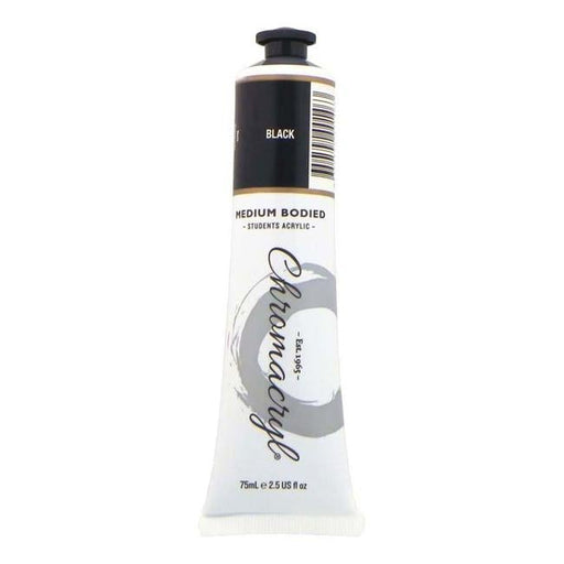 Chromacryl Paint  Black 75ml-Officecentre