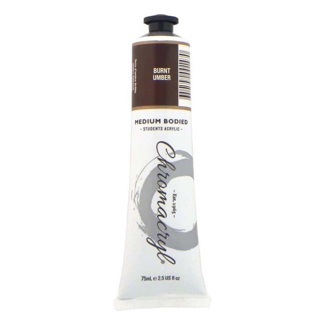 Chromacryl Paint Burnt Umber 75ml-Officecentre
