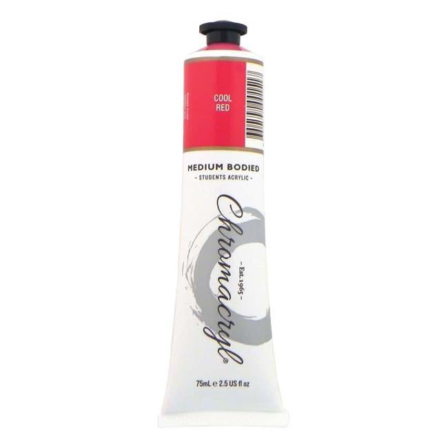 Chromacryl Paint Cool Red 75ml-Officecentre