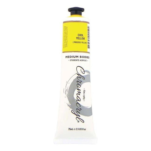 Chromacryl Paint Cool Yellow 75ml-Officecentre