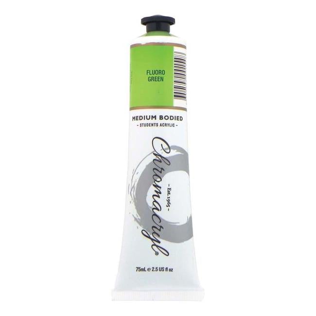 Chromacryl Paint Fluoro Green 75ml-Officecentre
