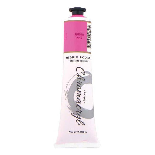 Chromacryl Paint Fluoro Pink 75ml-Officecentre