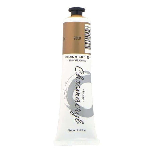 Chromacryl Paint  Gold 75ml-Officecentre