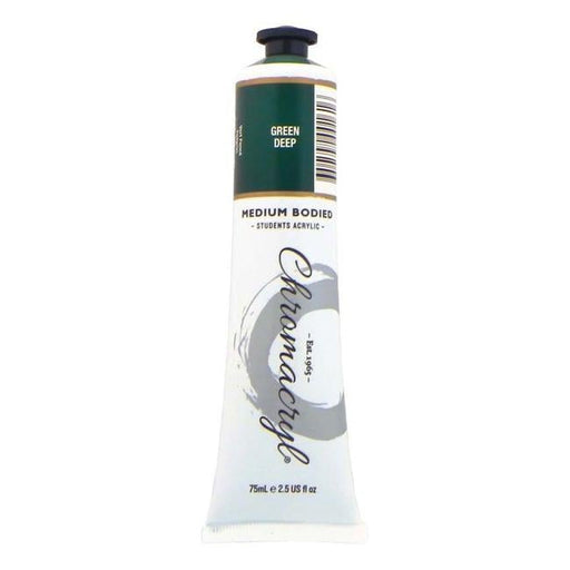Chromacryl Paint Green Deep 75ml-Officecentre