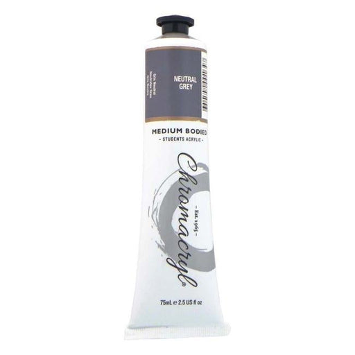 Chromacryl Paint Neutral Grey 75ml-Officecentre