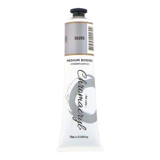 Chromacryl Paint Silver 75ml-Officecentre