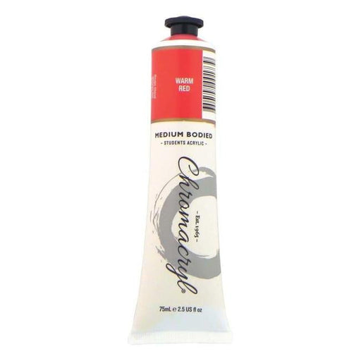 Chromacryl Paint Warm Red 75ml-Officecentre