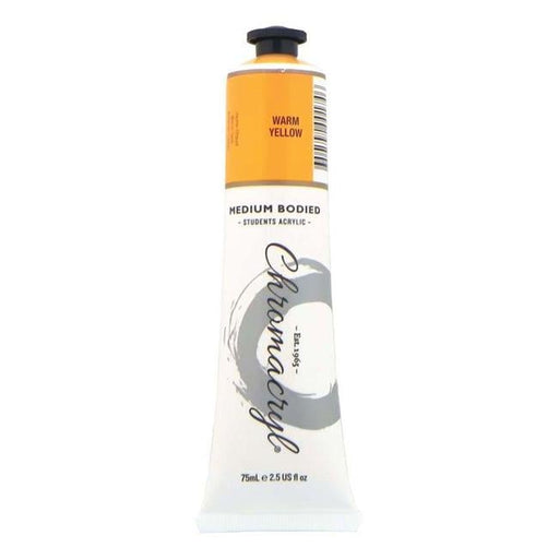 Chromacryl Paint Warm Yellow 75ml-Officecentre