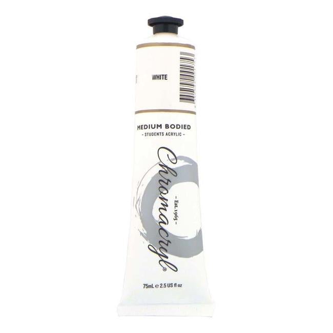 Chromacryl Paint White 75ml-Officecentre