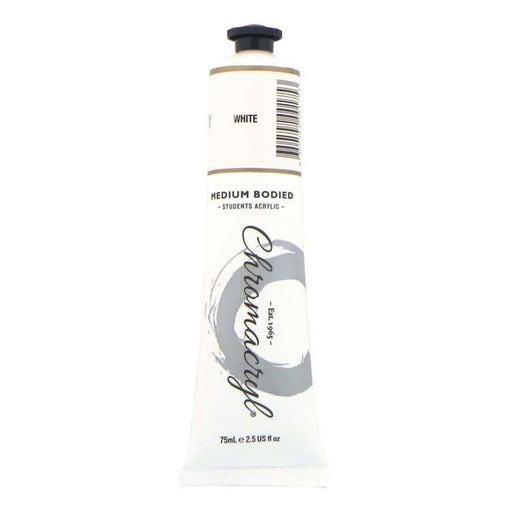 Chromacryl Paint White 75ml-Officecentre