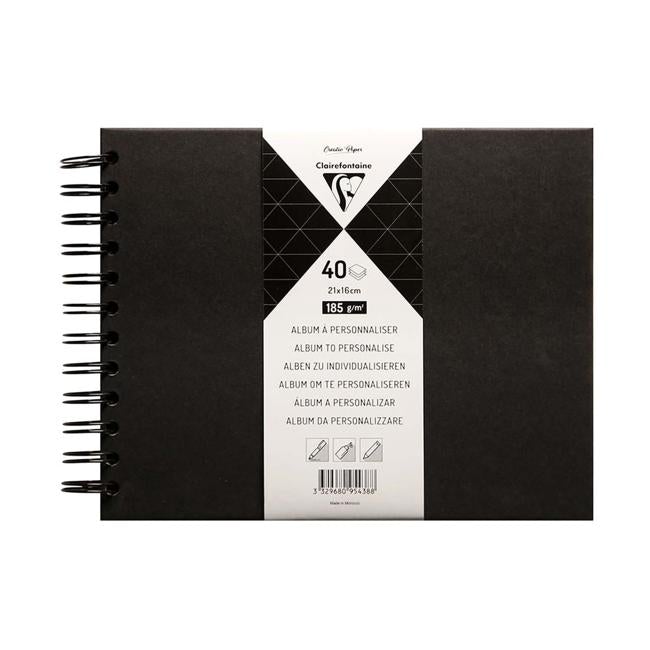 Clairefontaine Hardcover Album 21x16cm Black-Officecentre