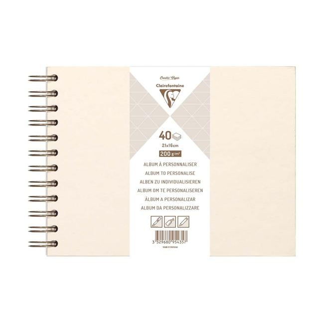 Clairefontaine Hardcover Album 21x16cm Iridescent Ivory-Officecentre
