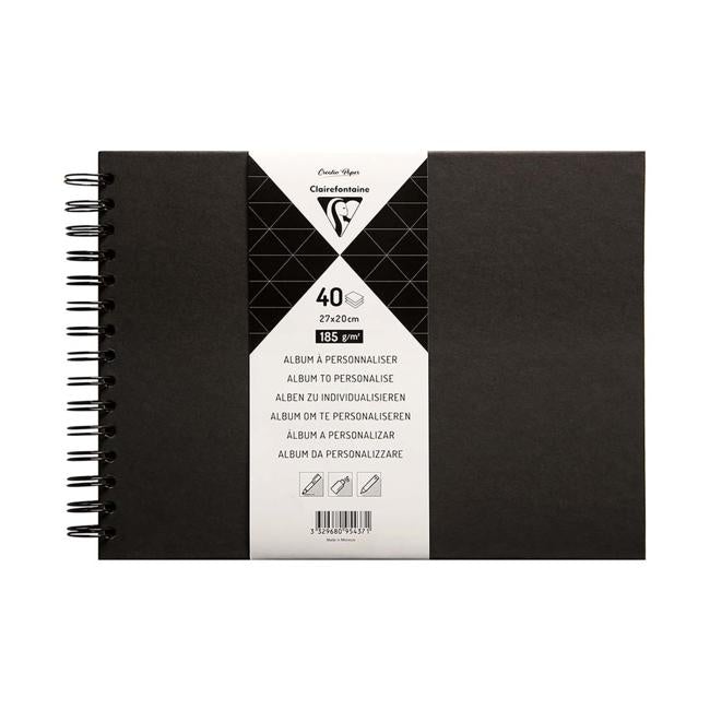 Clairefontaine Hardcover Album 27x20cm Black-Officecentre