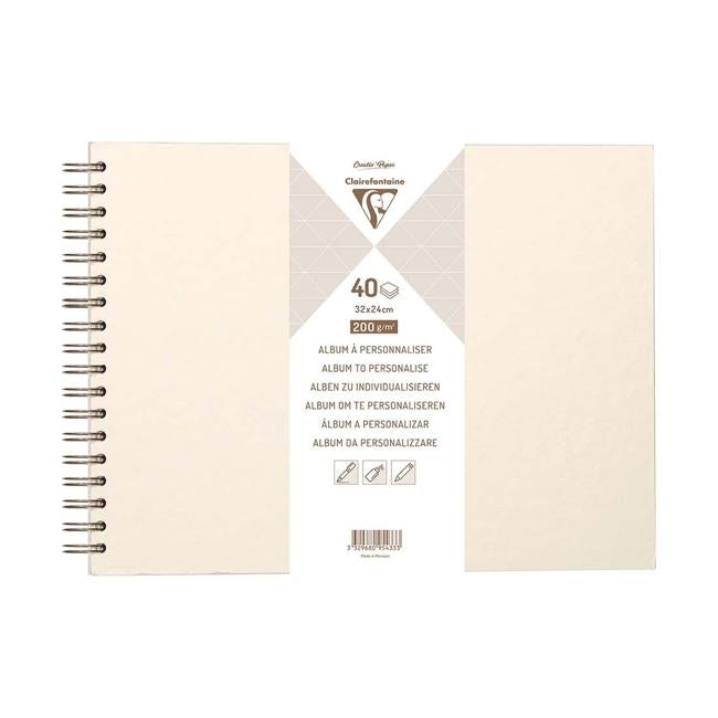 Clairefontaine Hardcover Album 32x24cm Iridescent Ivory-Officecentre
