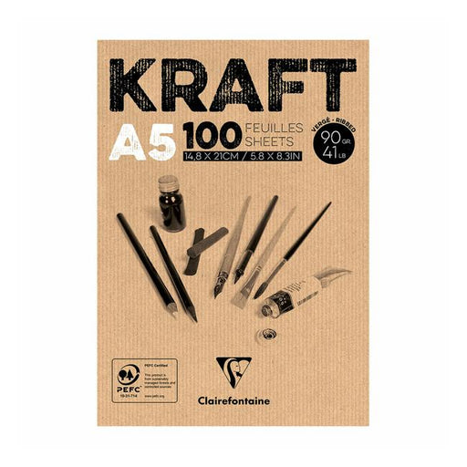 Clairefontaine Kraft Pad A5 100sh-Officecentre