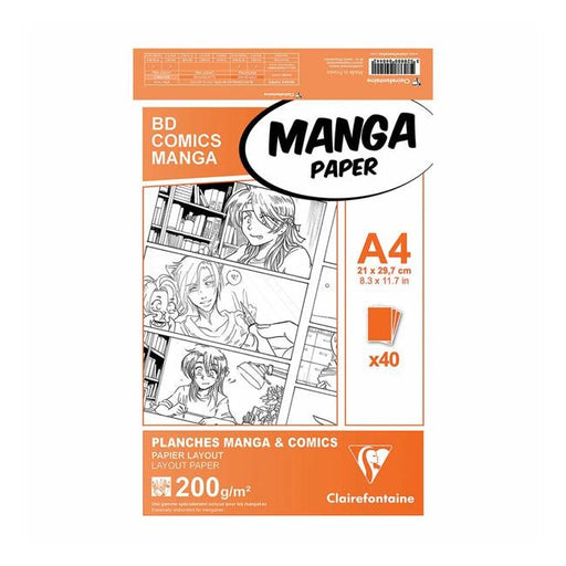 Clairefontaine Manga Comic A4 200g Pack of 40-Officecentre