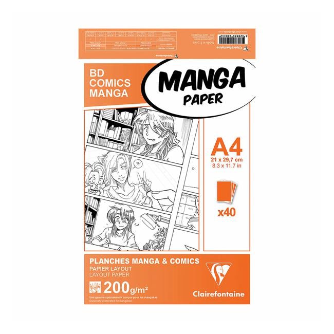 Clairefontaine Manga Comic A4 200g Pack of 40-Officecentre