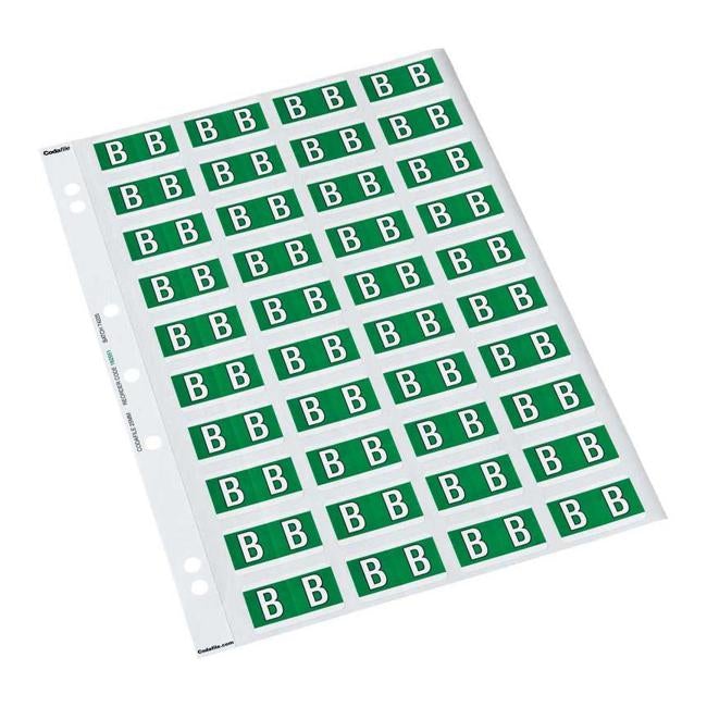 Codafile Label Alpha B 25mm Pack 5 Sheets-Officecentre