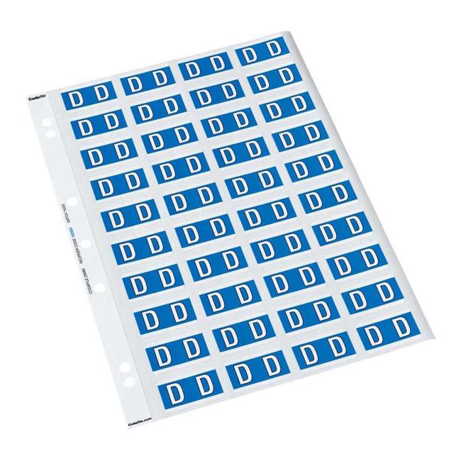 Codafile Label Alpha D 25mm Pack 5 Sheets-Officecentre