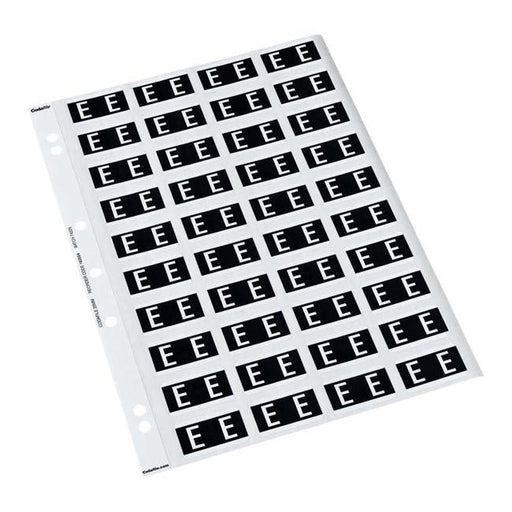Codafile Label Alpha E 25mm Pack 5 Sheets-Officecentre