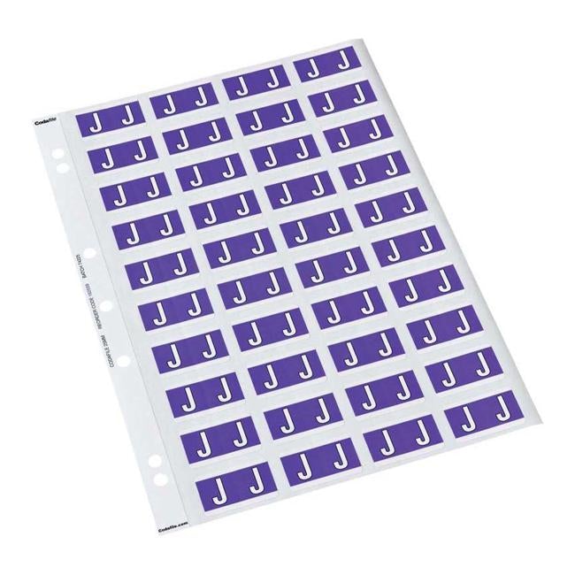 Codafile Label Alpha J 25mm Pack 5 Sheets-Officecentre