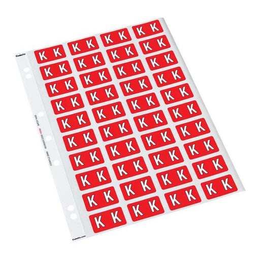 Codafile Label Alpha K 25mm Pack 5 Sheets-Officecentre