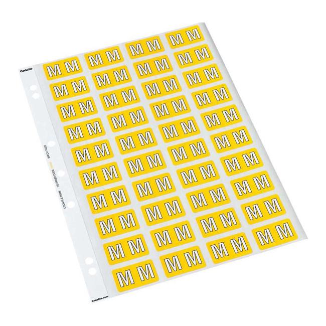 Codafile Label Alpha M 25mm Pack 5 Sheets-Officecentre