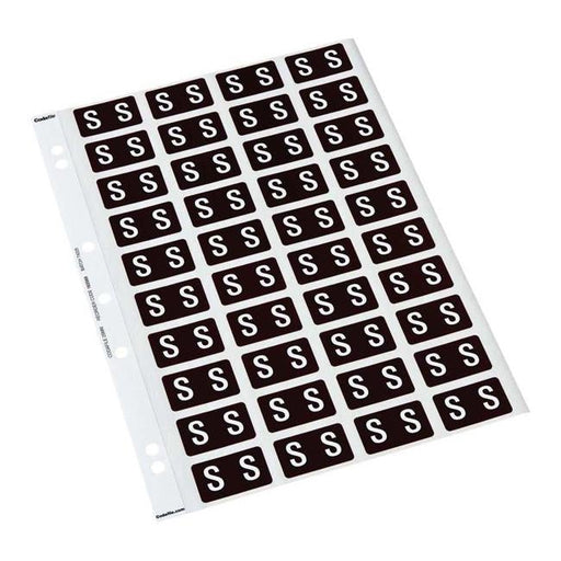 Codafile Label Alpha S 25mm Pack 5 Sheets-Officecentre