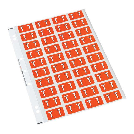 Codafile Label Alpha T 25mm Pack 5 Sheets-Officecentre