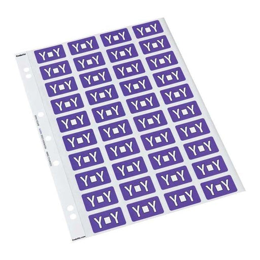 Codafile Label Alpha Y 25mm Pack 5 Sheets-Officecentre