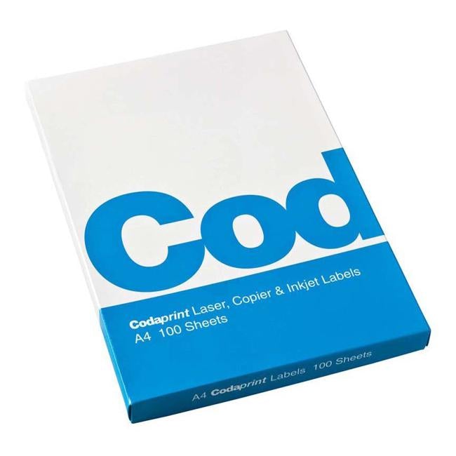 Codafile Label Codaprint 4 Per Sheet Box 100-Officecentre