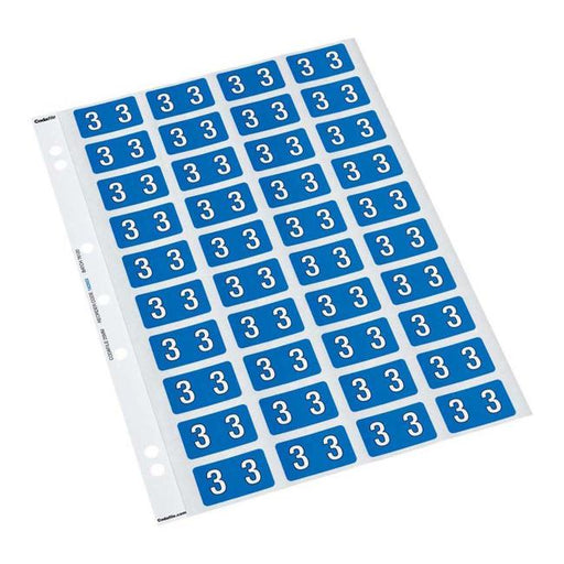 Codafile Label Numeric 3 25mm Pack 5 Sheets-Officecentre