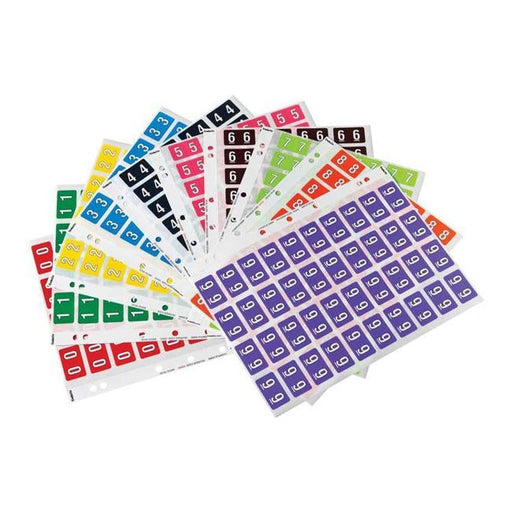 Codafile Label Numeric Miniset 0-9 Pack 10 Sheets 25mm-Officecentre