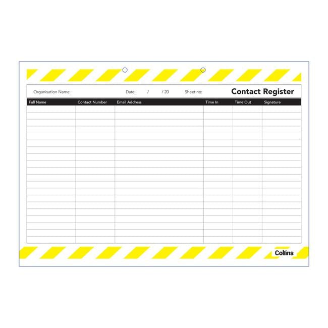 Collins Contact Register Pad-Officecentre