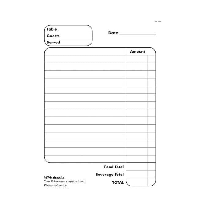 Collins General Purpose Food & Beverage Duplicate 50 Leaf No Carbon Required-Officecentre