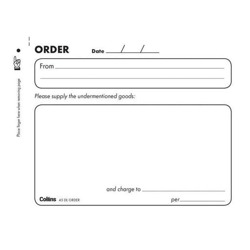 Collins Goods Order 45dl Duplicate No Carbon Required-Officecentre