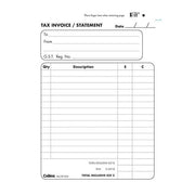 Collins Tax Invoice A6/50dlh Duplicate No Carbon Required-Officecentre