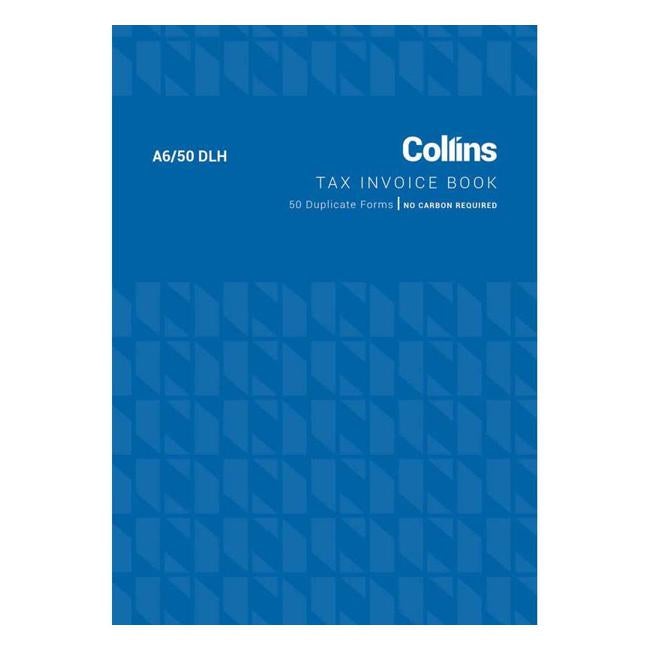 Collins Tax Invoice A6/50dlh Duplicate No Carbon Required-Officecentre