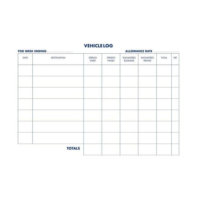 Collins Vehicle Log Book Hard Cover 44 Leaf 215x150mm-Officecentre